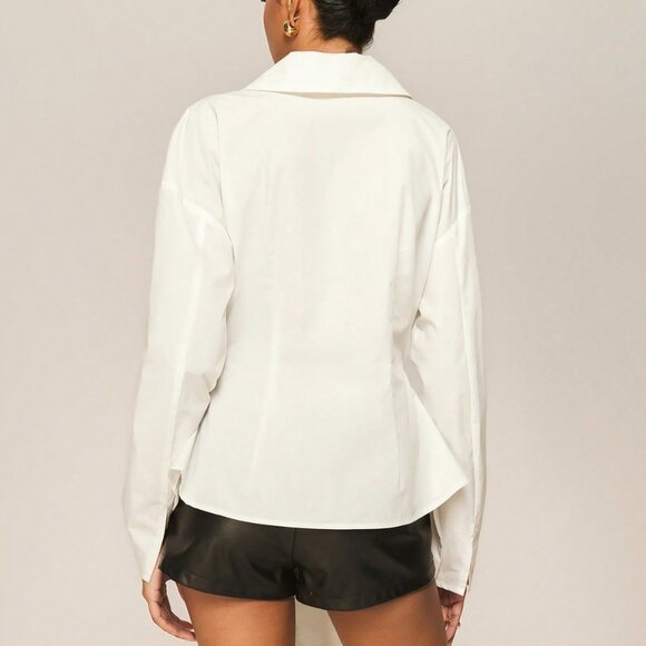 White Preppy Women's Blouse - Picture 2 of 5